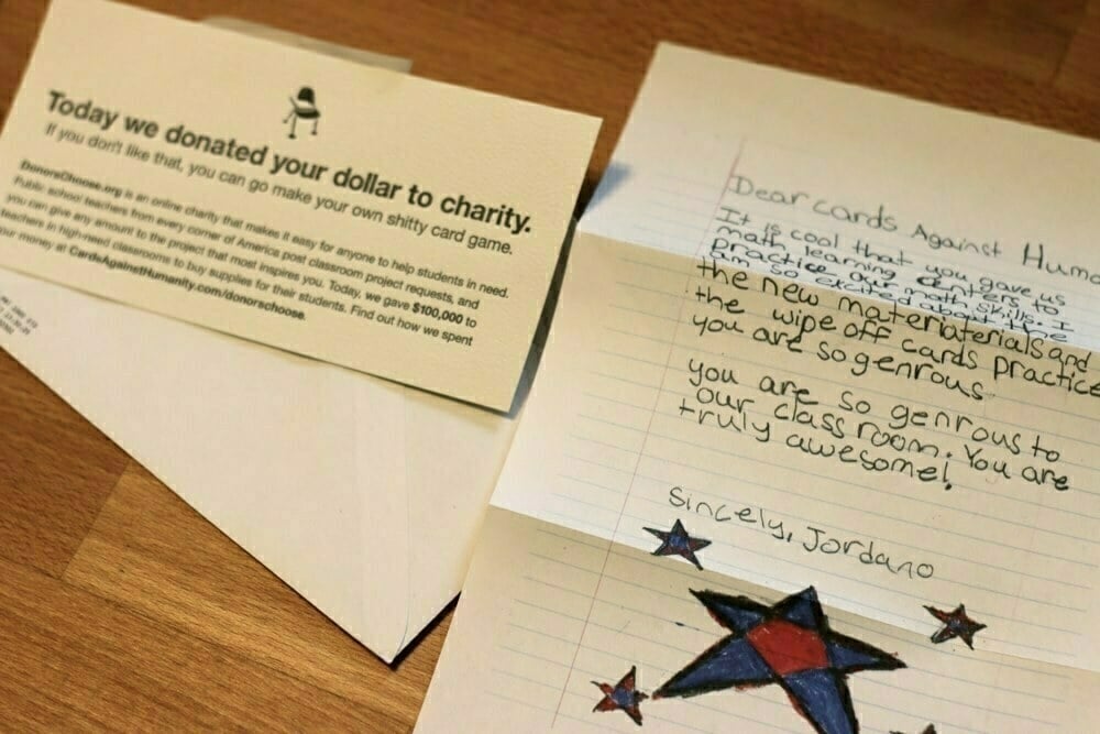 Donation to DonorsChoose.org